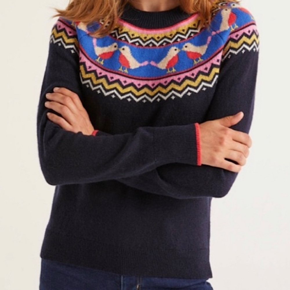 Boden Festive Fair Isle Sweater NWT Small